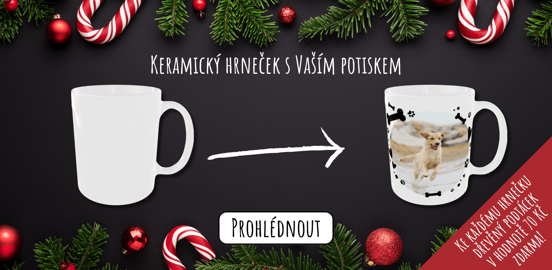 Potisk hrnků vlastní fotografií Vánoce